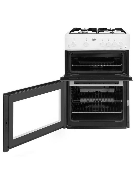 stillFront image of beko-kdg611w-60cm-widenbspdouble-oven-gas-cooker-with-gas-grill-white