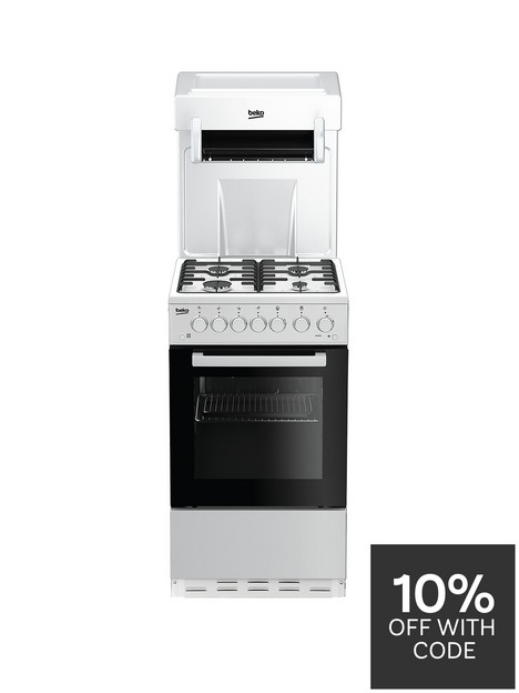 beko-ka52new-50cm-wide-single-oven-high-level-grill-gas-cooker-white
