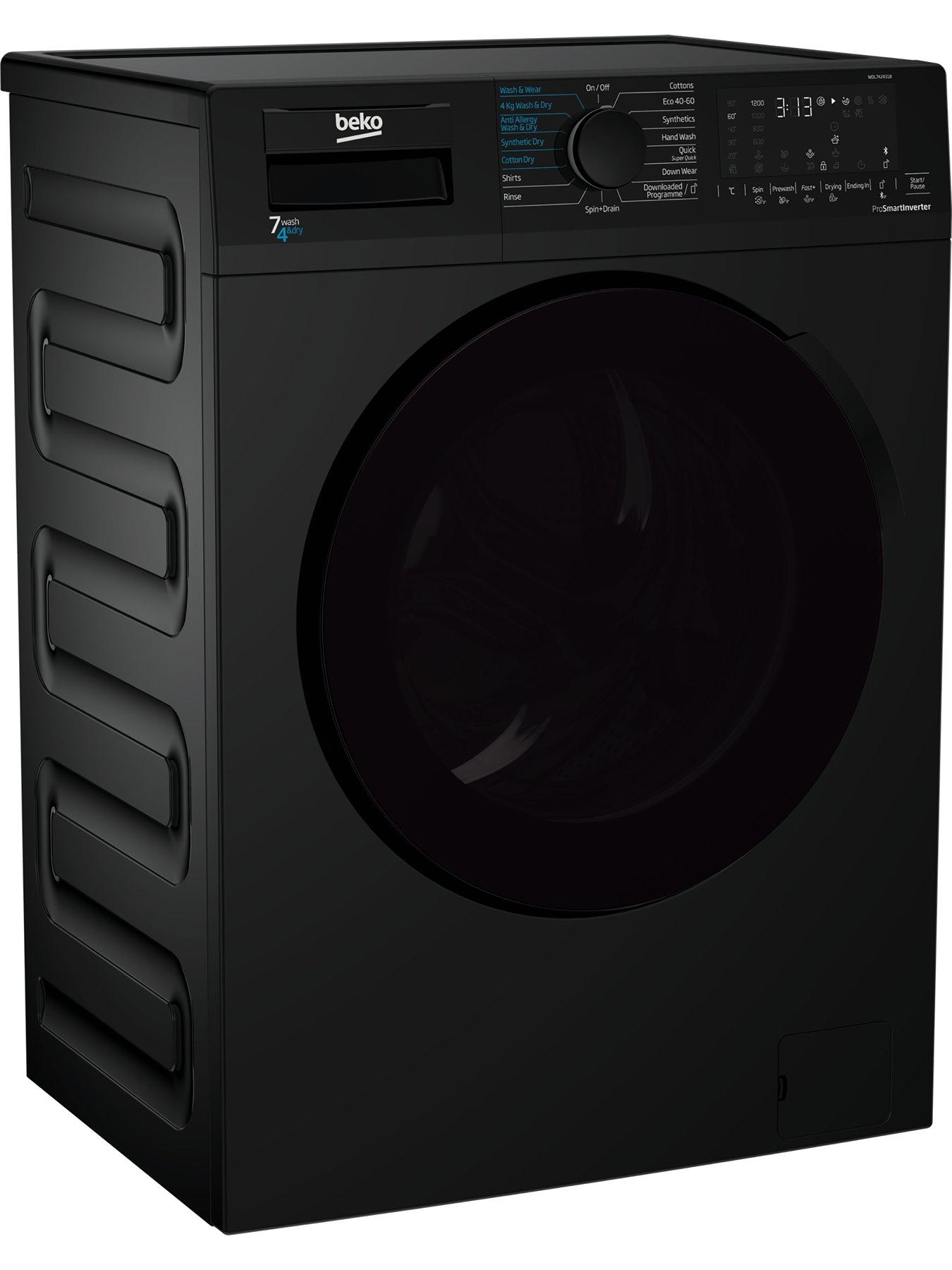 Beko WDL742431B 7kg Wash, 4kg Dry, 1200 Spin washer dryer, Black very