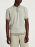 river-island-slim-fit-zip-short-sleeve-polo-greenfront