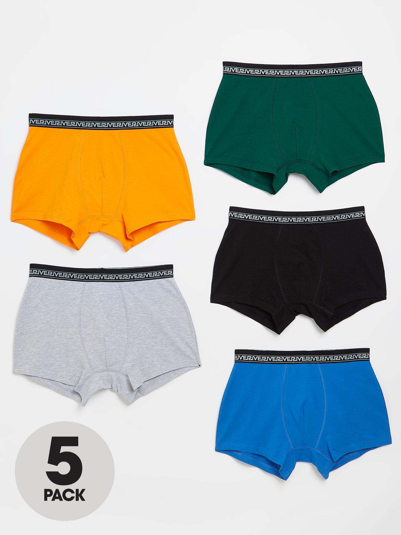  5 Pack Greek Key Print Boxer Shorts - Multi