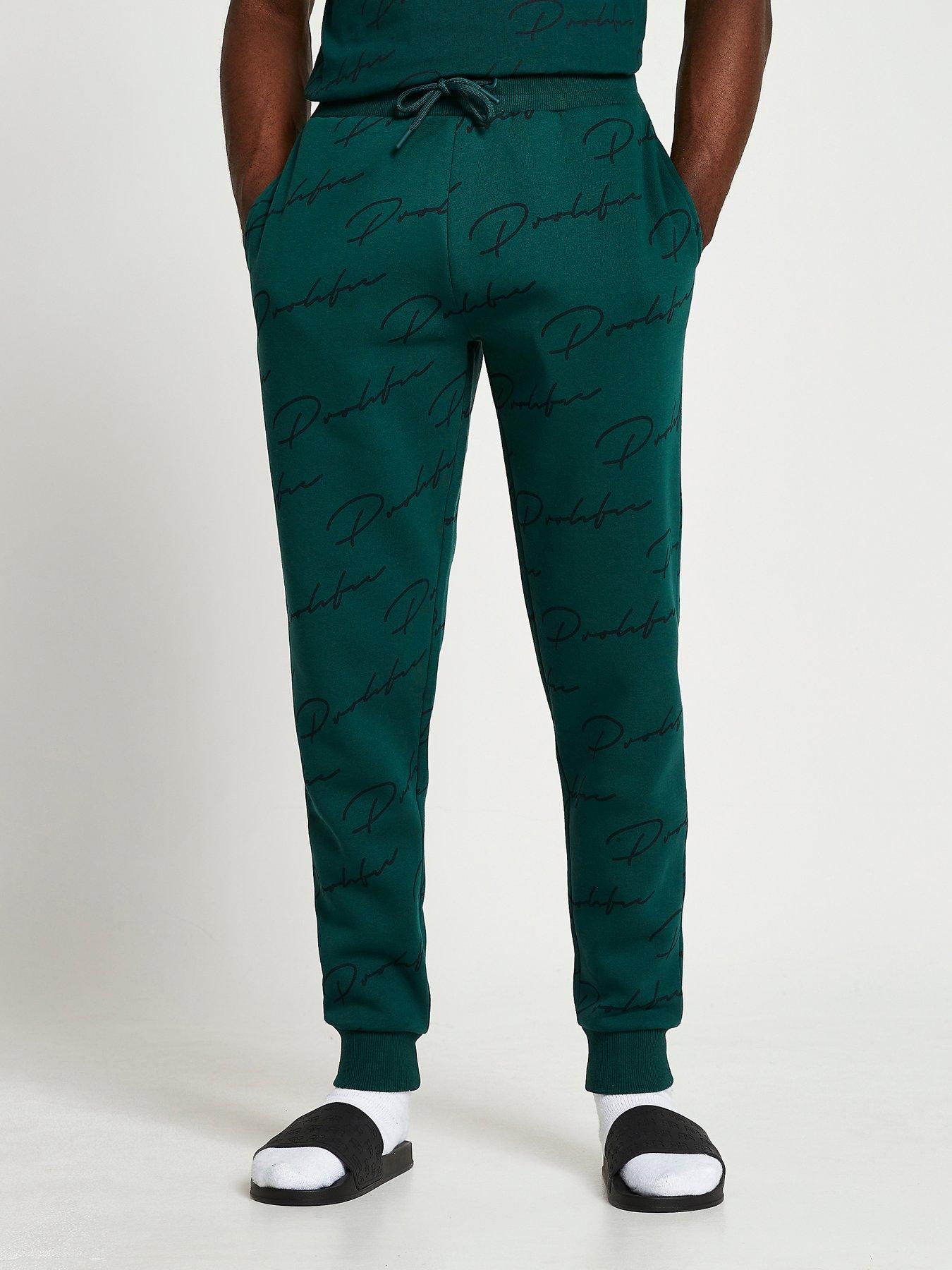 river island monogram joggers