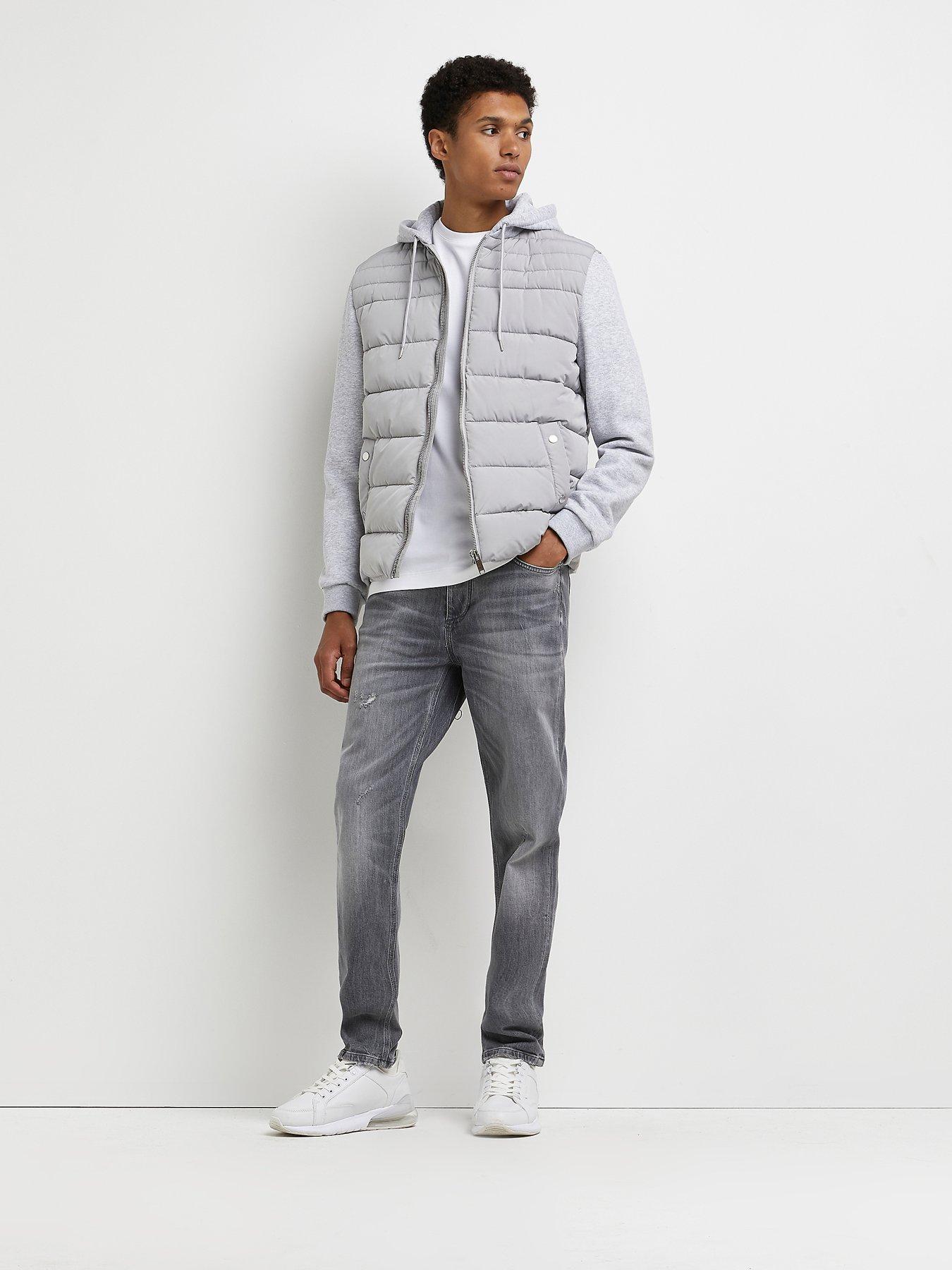 river island denim quilted jacket