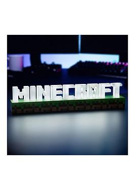 Product photograph of Minecraft Logo Light from very.co.uk