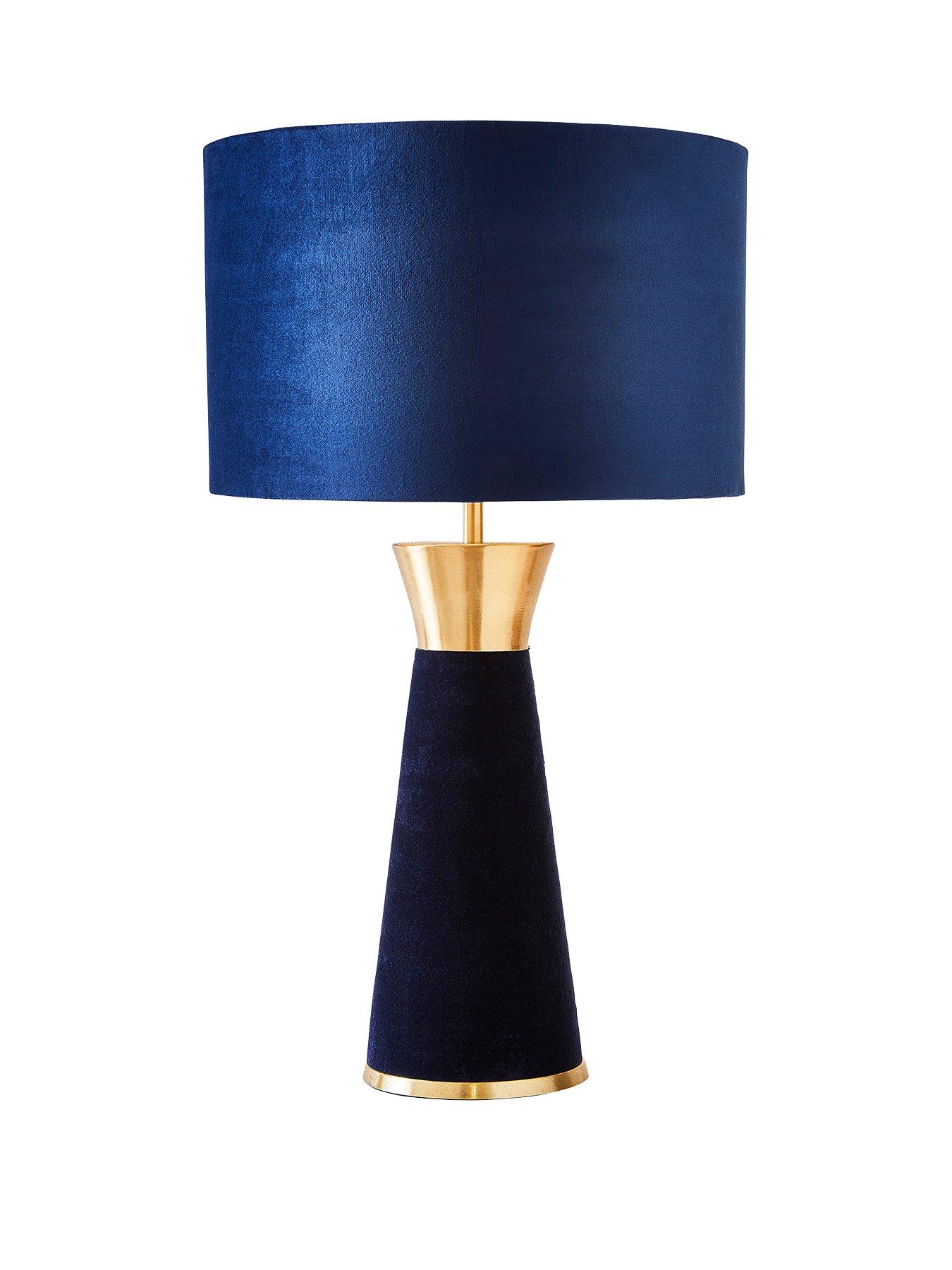 navy blue bedside lamp