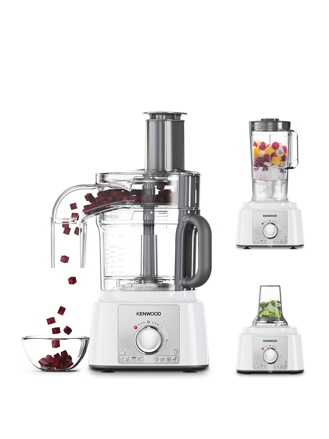 Product photograph of Kenwood Multipro Express 4-in-1 Food Processor Fdp65 860wh - White from very.co.uk