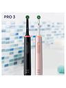 Image thumbnail 2 of 5 of Oral-B Pro 3 - 3900 Cross Action - Black &amp; Pink Electric Toothbrushes Designed By Braun