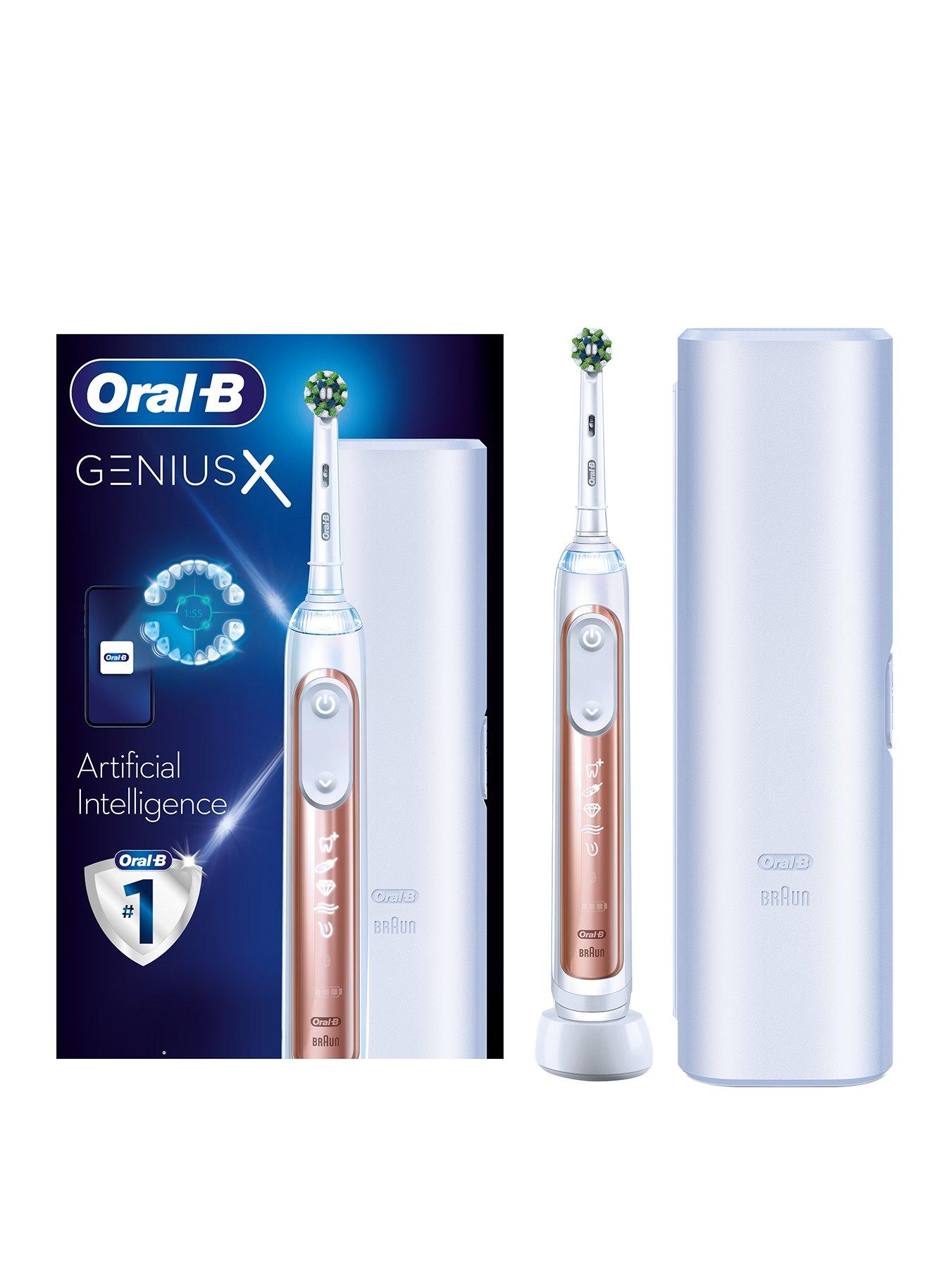 undefined Genius X Rose Gold Electric Toothbrush Designed By Braun + Travel Case