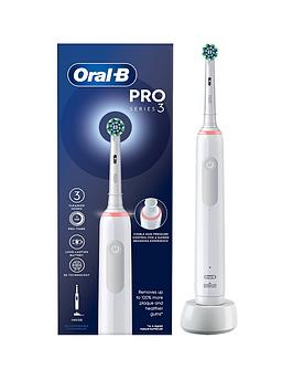 Oral-B Pro 3 - 3000 Cross Action - White Electric Toothbrush Designed By Braun