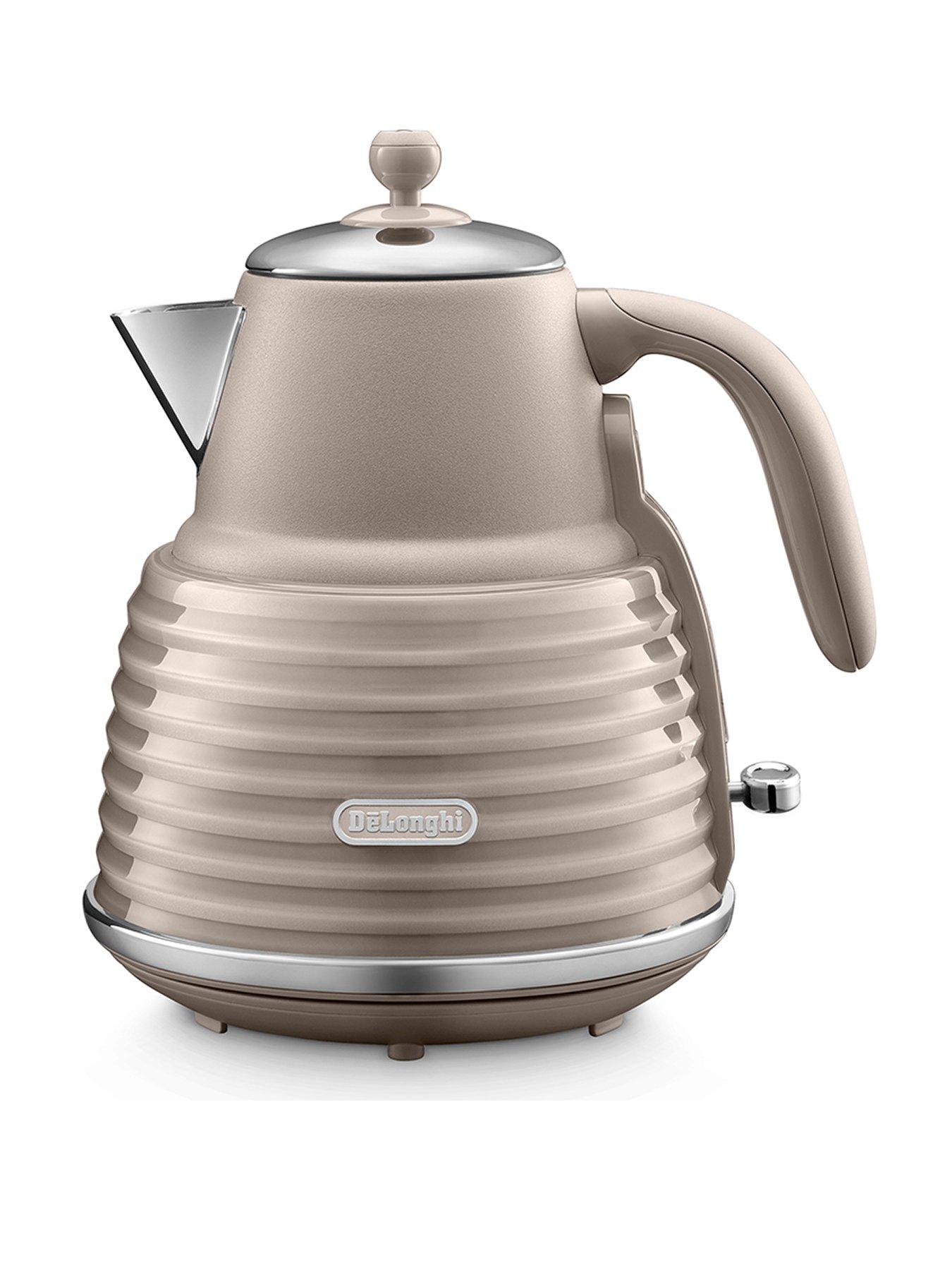 Product photograph of Delonghi Scolpito Kettle - Beige from very.co.uk