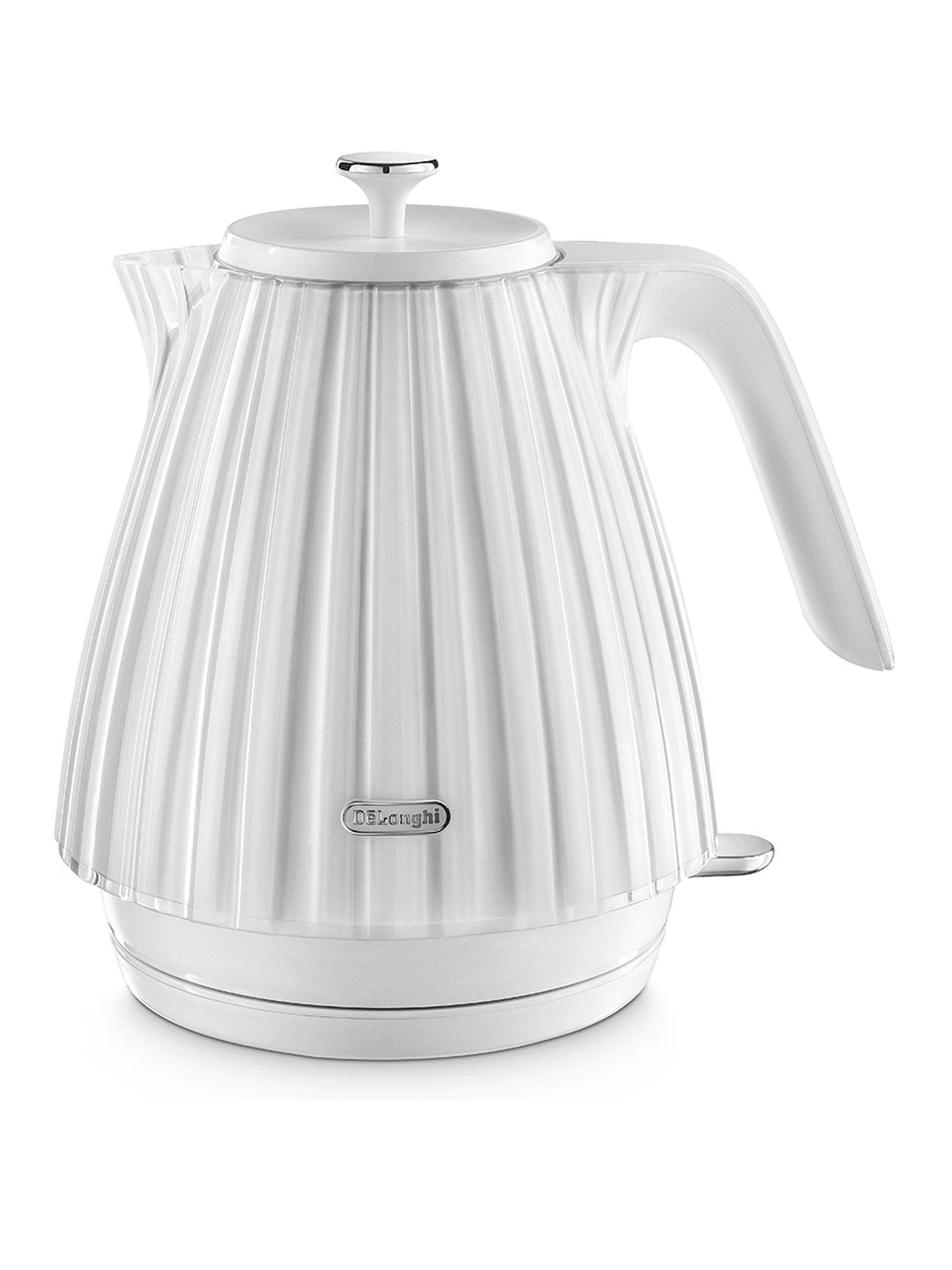 Product photograph of Delonghi Ballerina Kettle - White from very.co.uk