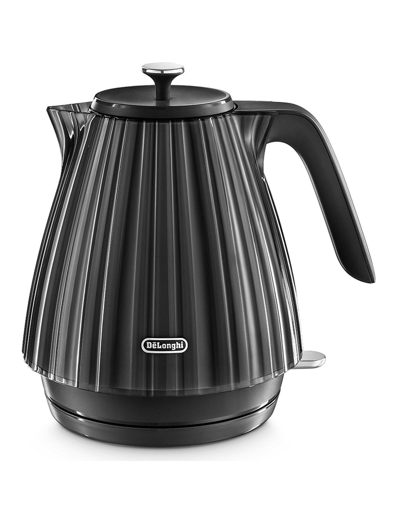 Product photograph of Delonghi Ballerina Kettle - Black from very.co.uk