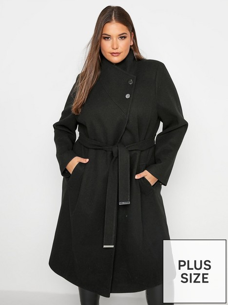 yours-belted-wrap-coat-black