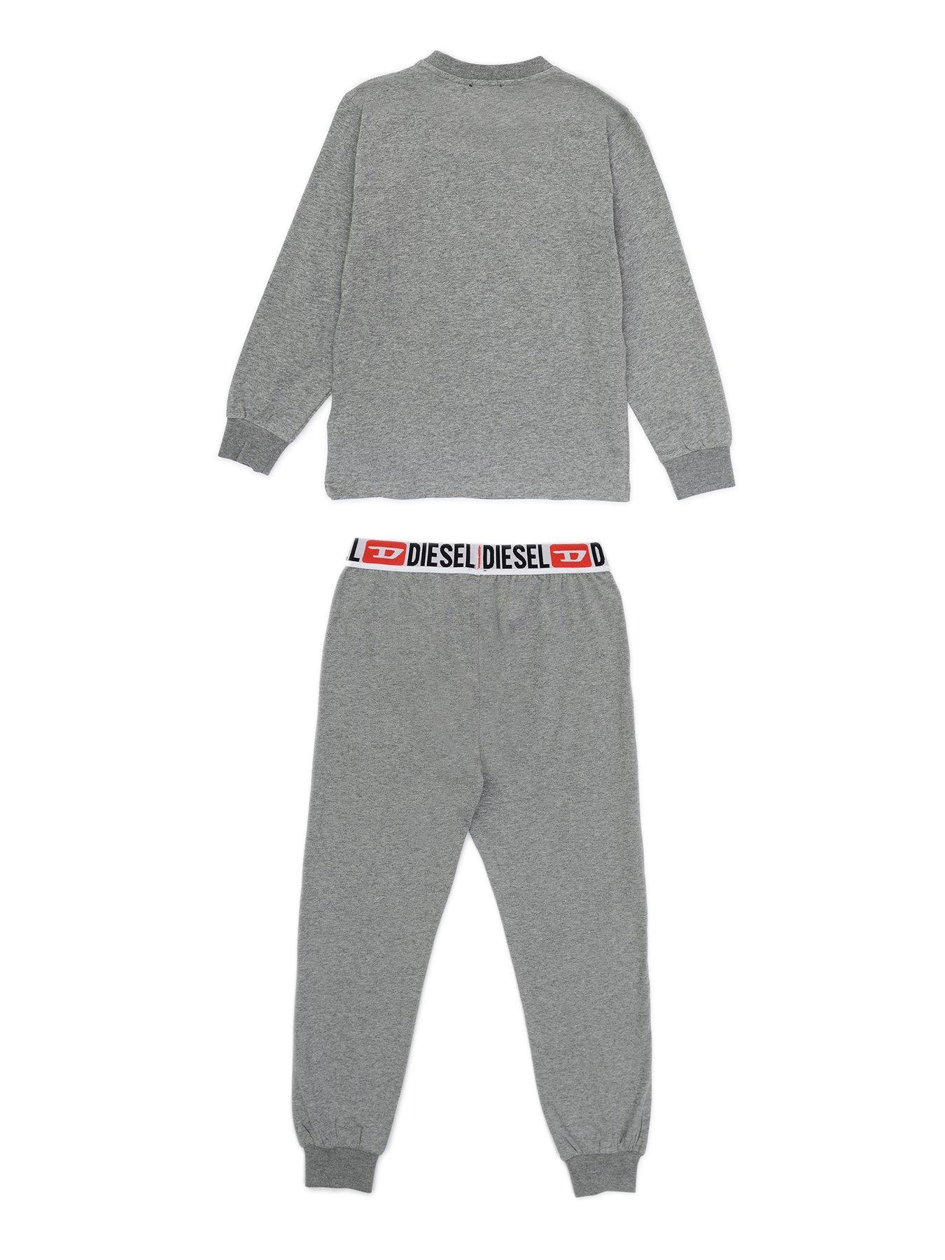 Kids Boys Cut Logo Loungewear Pyjama Set - Dark Grey Marl