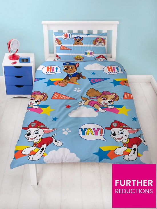 front image of paw-patrol-irsquom-cool-single-duvet-cover-set