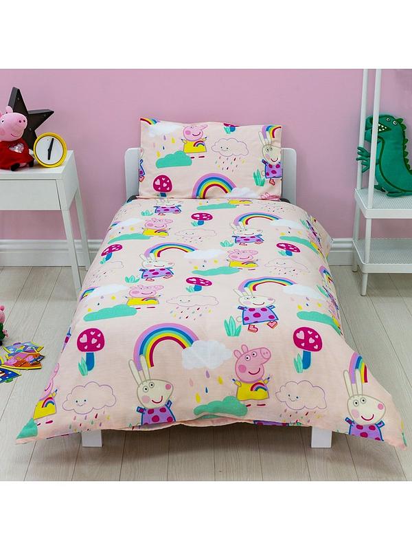 Peppa Pig Storm 4 Piece Bedding Bundle, Twin Bed Comforter Sets Toddler Girl Uk