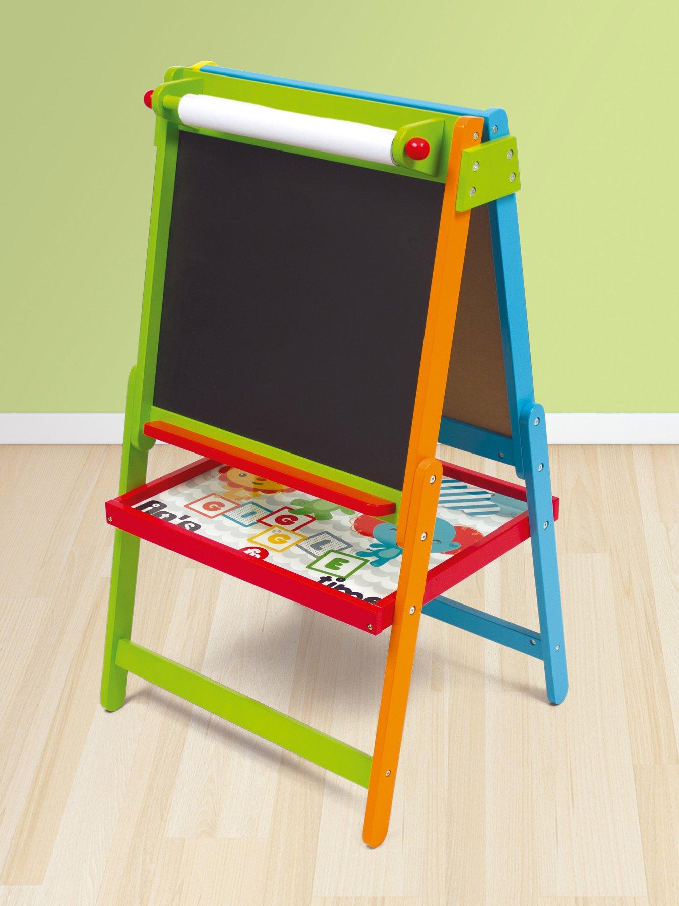 Image 2 of 6 of Fisher-Price Wooden Double Sided Easel With Accessories