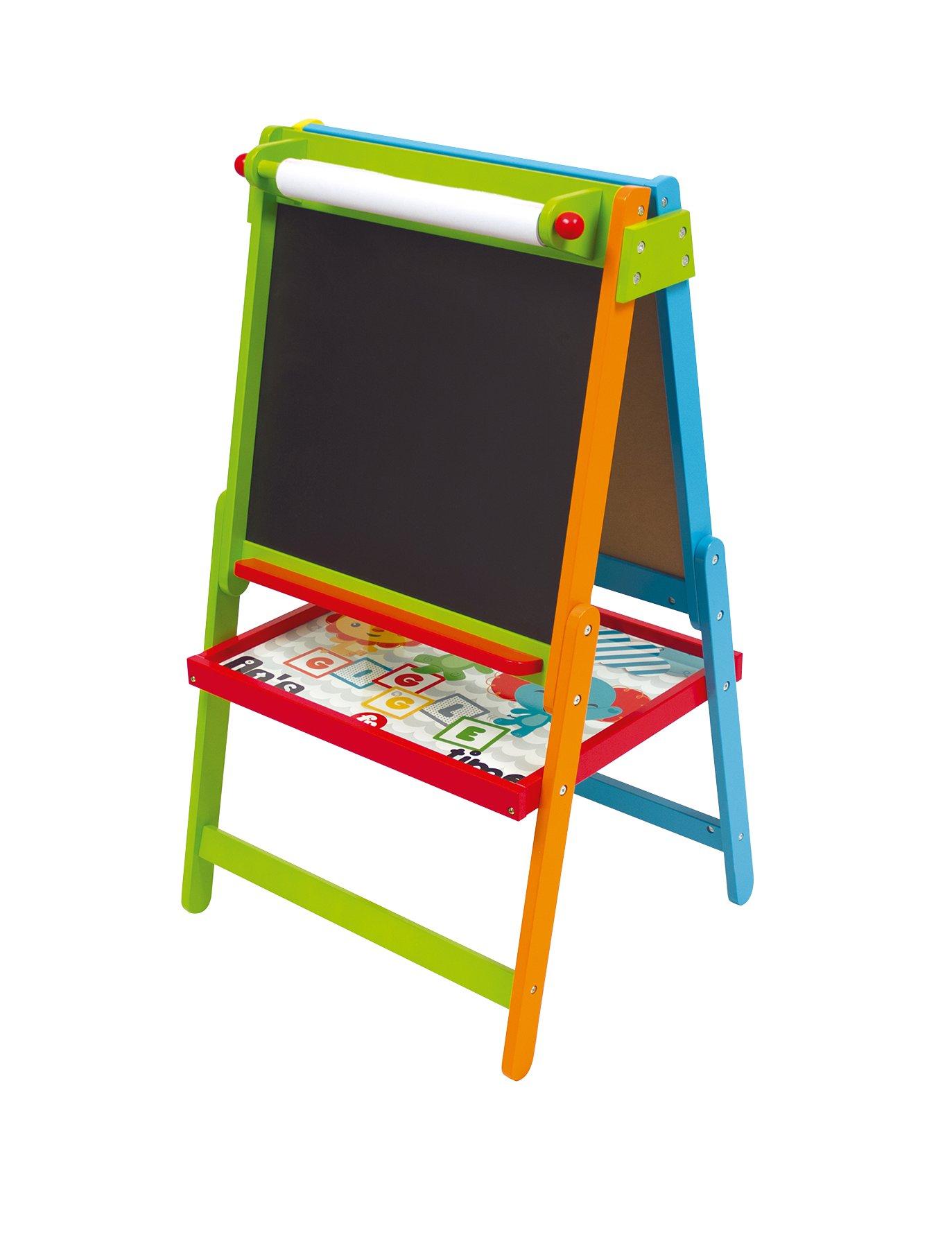 Image 3 of 6 of Fisher-Price Wooden Double Sided Easel With Accessories
