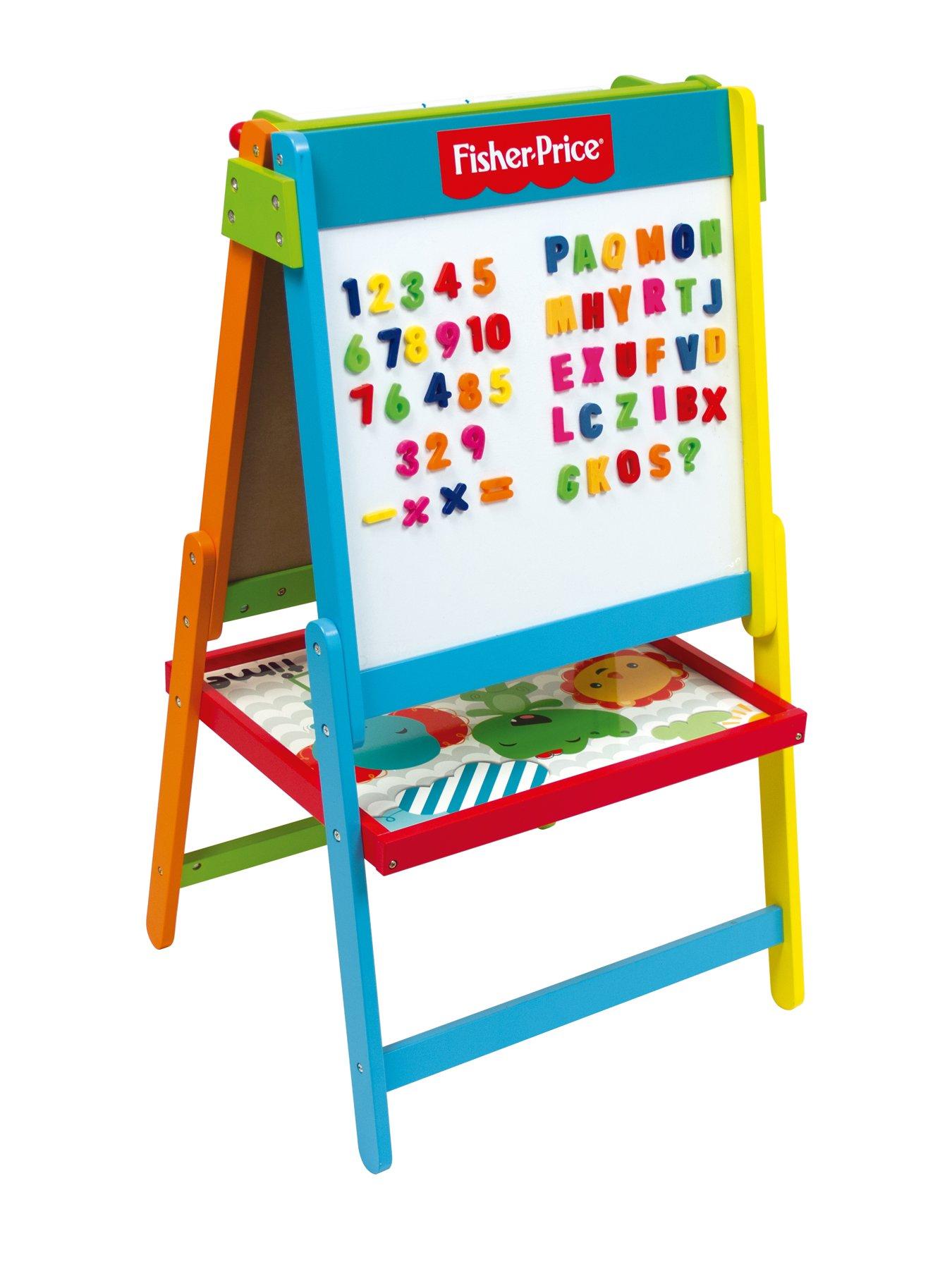 Image 4 of 6 of Fisher-Price Wooden Double Sided Easel With Accessories