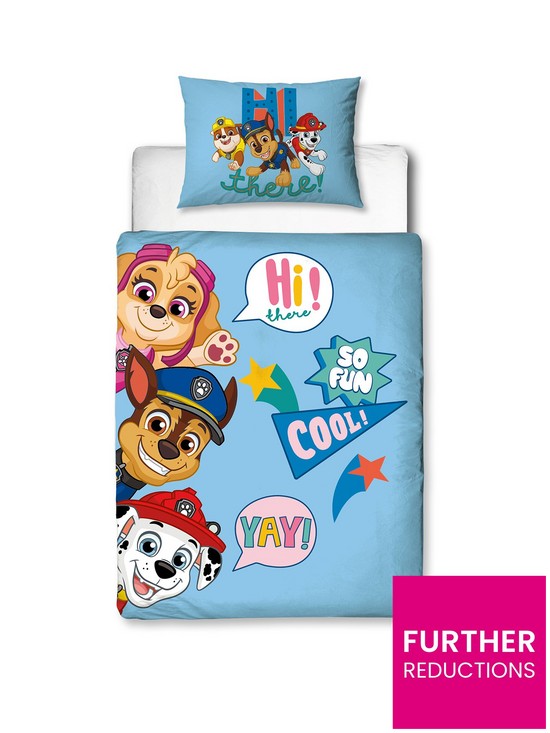 stillFront image of paw-patrol-irsquom-coolnbspduvet-cover-and-pillowcase-set-toddler