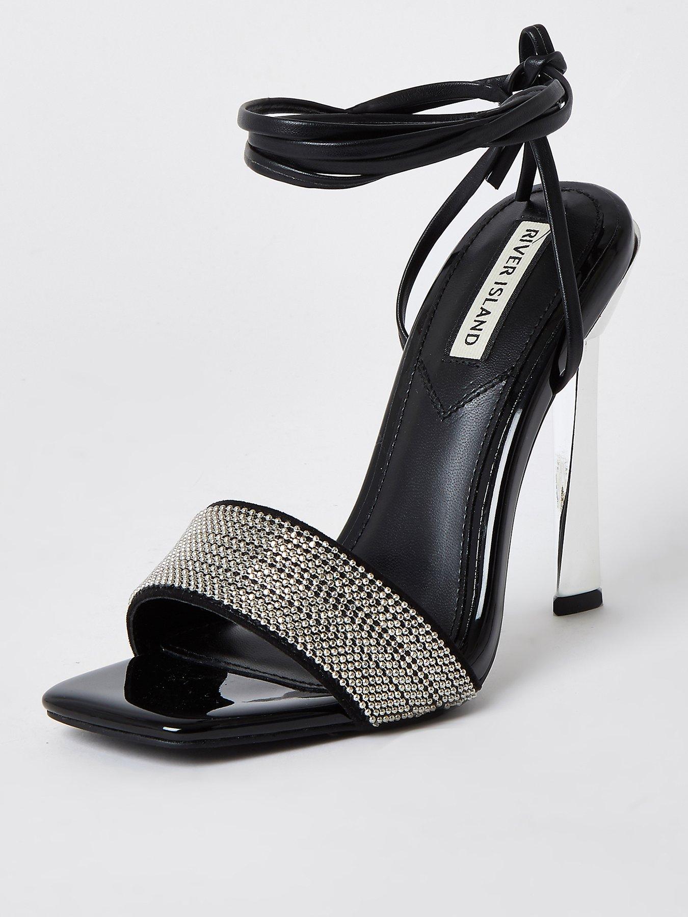 river island black diamante moletom com capuz