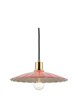 Product photograph of Hattie Scallop Pendant Light from very.co.uk