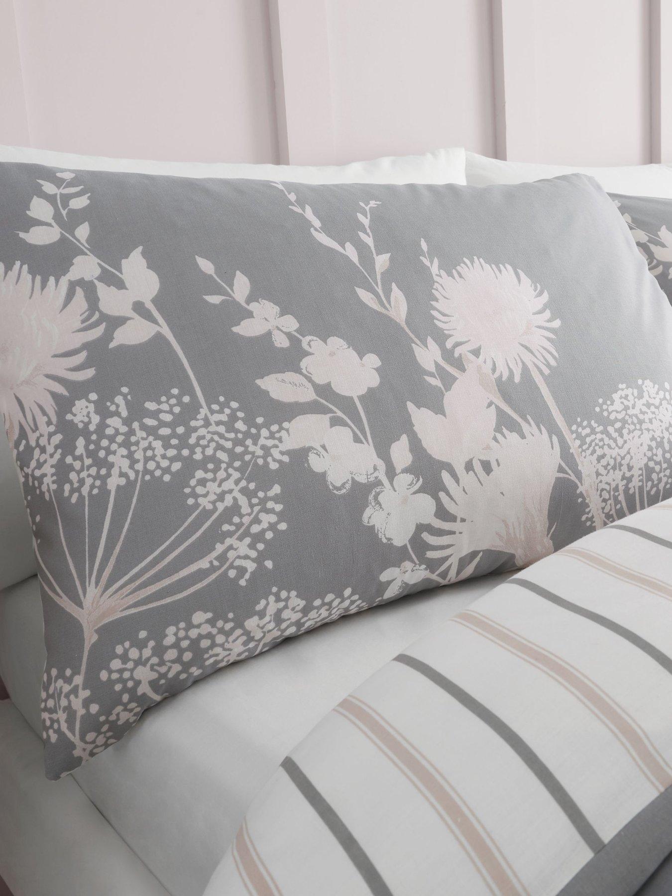 Image 3 of 6 of Catherine Lansfield Meadowsweet Floral Duvet Cover Set - Grey Pink