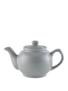 Product photograph of Price Kensington Matt Grey 6 Cup Teapot from very.co.uk