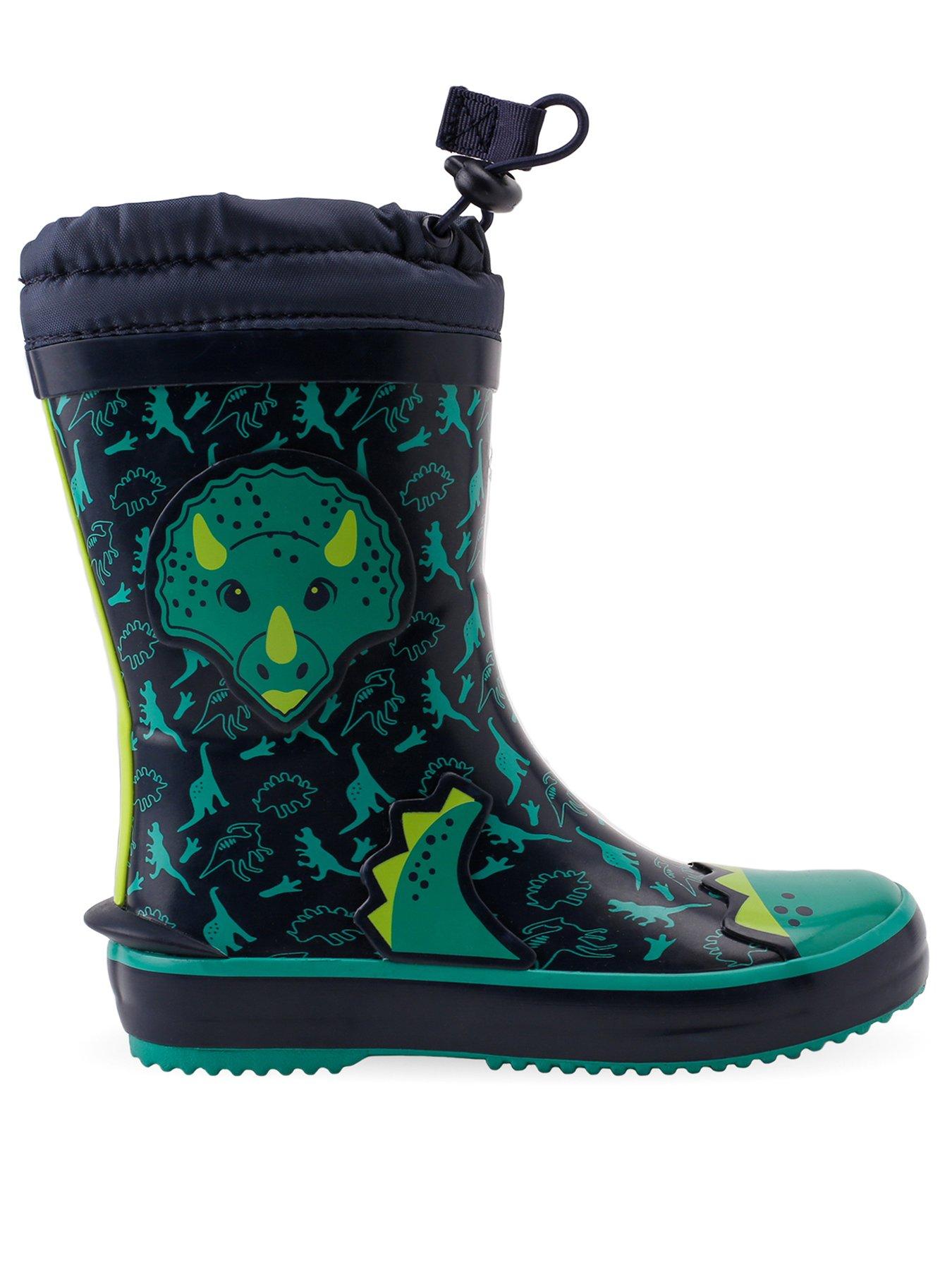 Shoes & boots Little Puddle Dinosaur Waterproof Wellies - Navy
