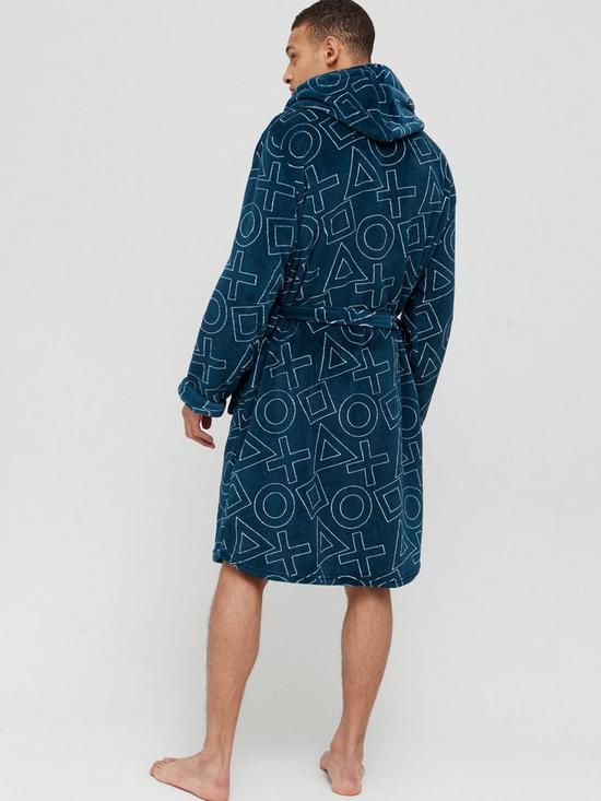 stillFront image of playstation-mini-menbspdressing-gown-teal