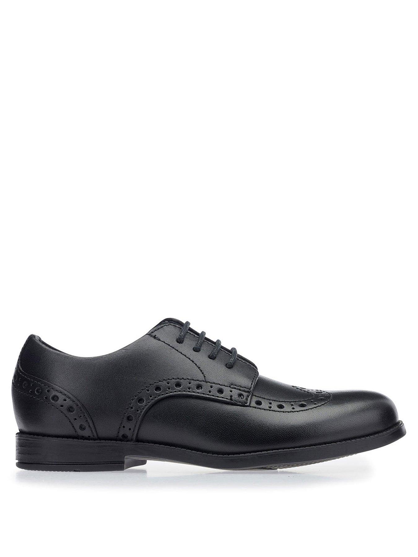 start-rite-brogue-senior-girlsnbspvegan-lace-up-school-shoes-black