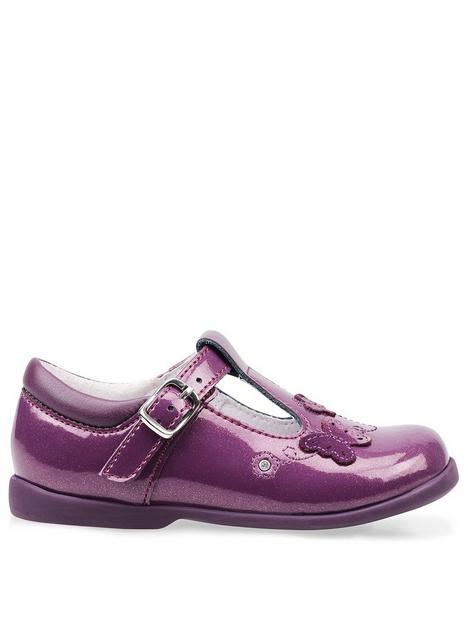 start-rite-girlsnbspsunshine-glitter-patent-leathernbspt-bar-buckle-shoes-purple