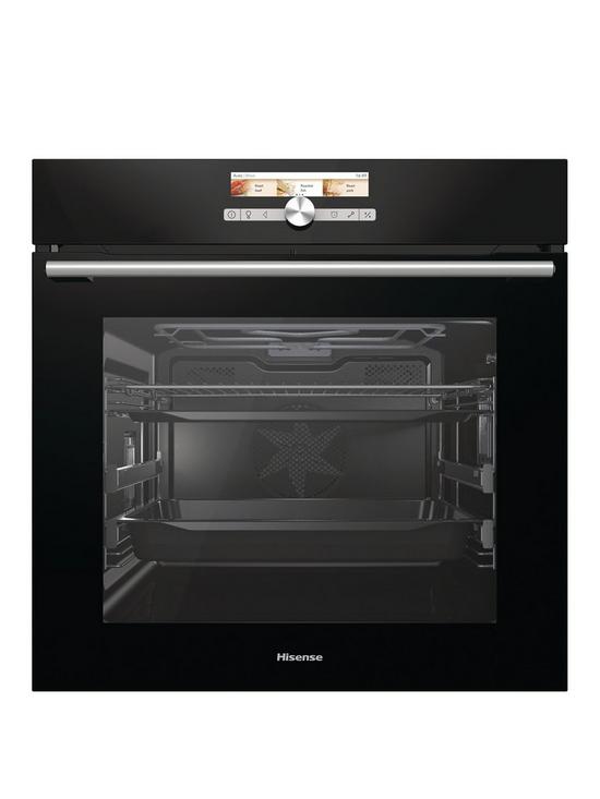 front image of hisense-op543pguk-built-in-multifunctional-oven-with-pro-chef-black
