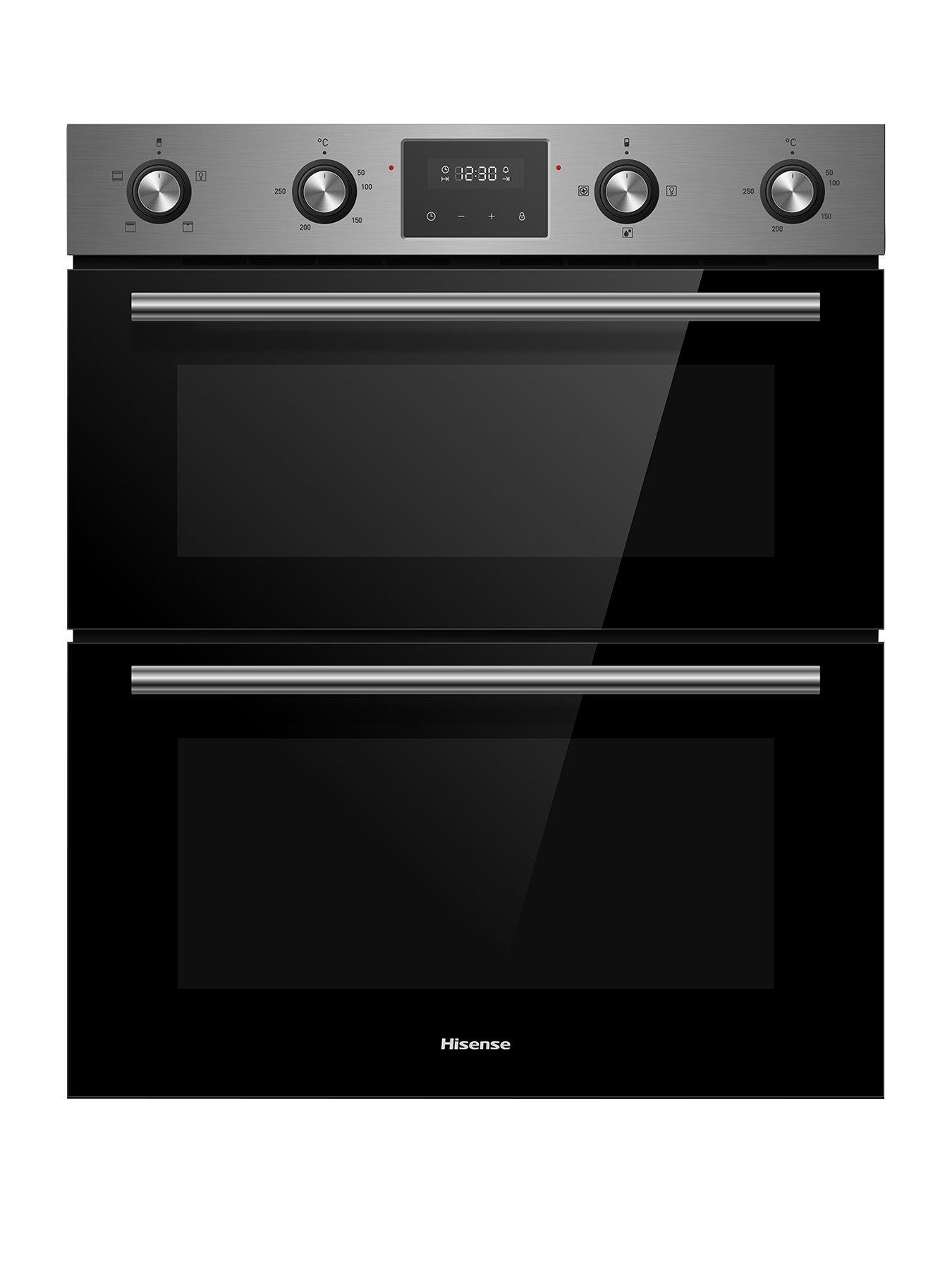 Product photograph of Hisense Bid79222cxuk Catalytic Built-under Double Oven - Stainless Steel from very.co.uk