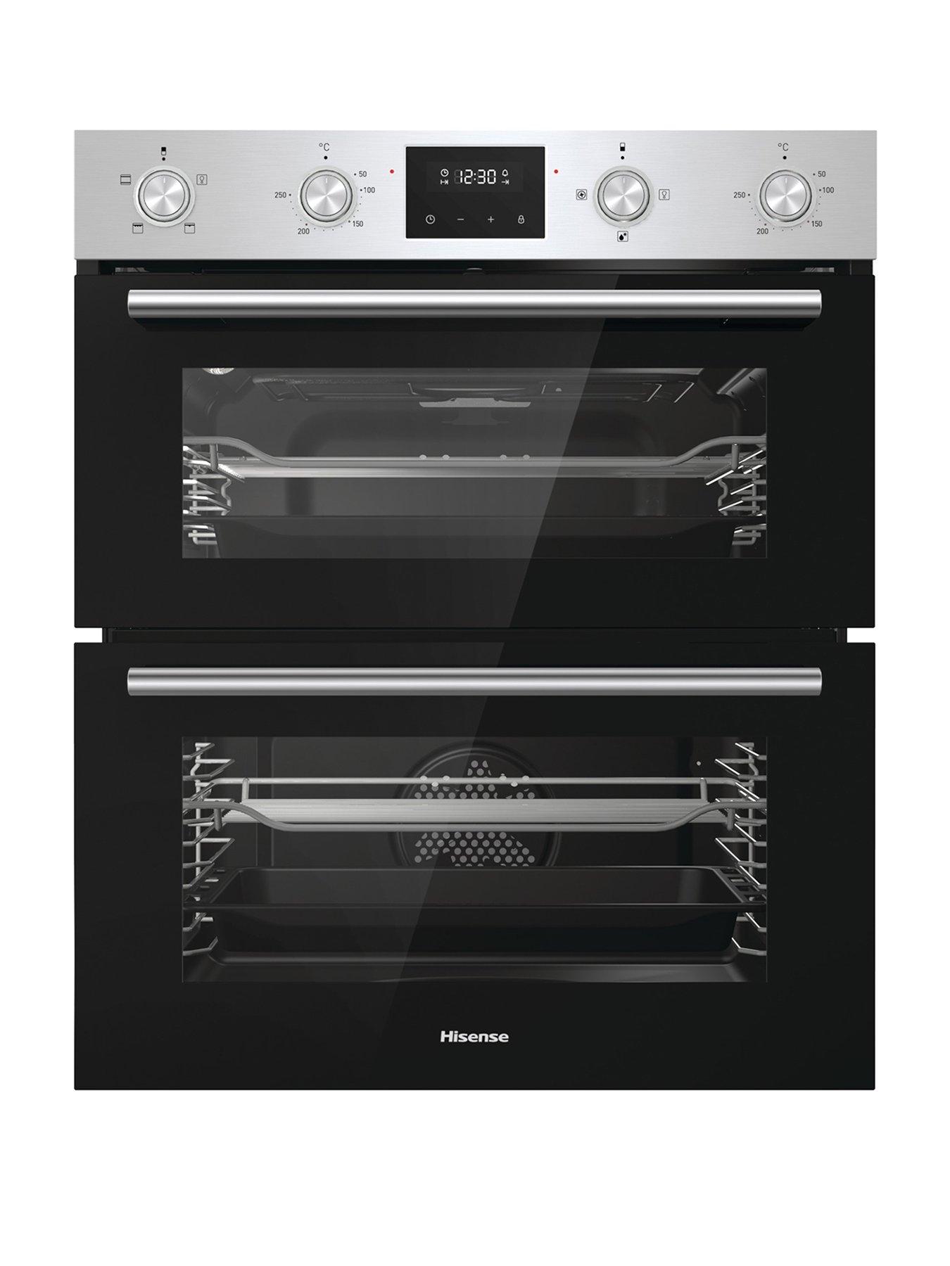 Product photograph of Hisense Bid79222cxuk Catalytic Built-under Double Oven - Stainless Steel from very.co.uk