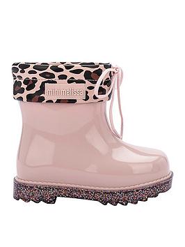 mini-melissa-kids-print-glitter-rain-boots-pink