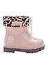 mini-melissa-kids-print-glitter-rain-boots-pinkfront