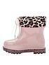 mini-melissa-kids-print-glitter-rain-boots-pinkstillFront