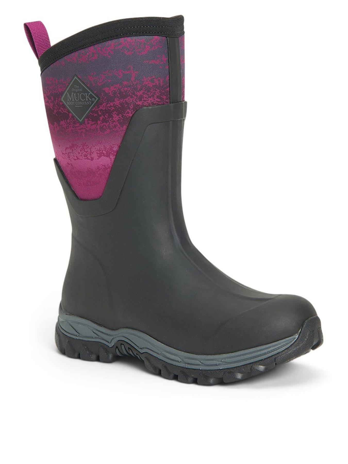 Adults Waterproof Sole Winter Fleece Lined Wellies Snow Farm Ski Muckert Boots Size UK 9 