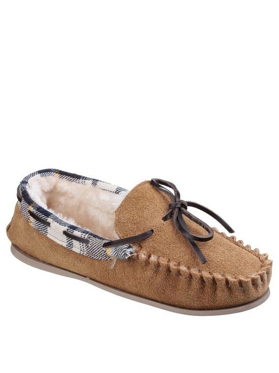 front image of cotswold-kilkenny-slippers-tan