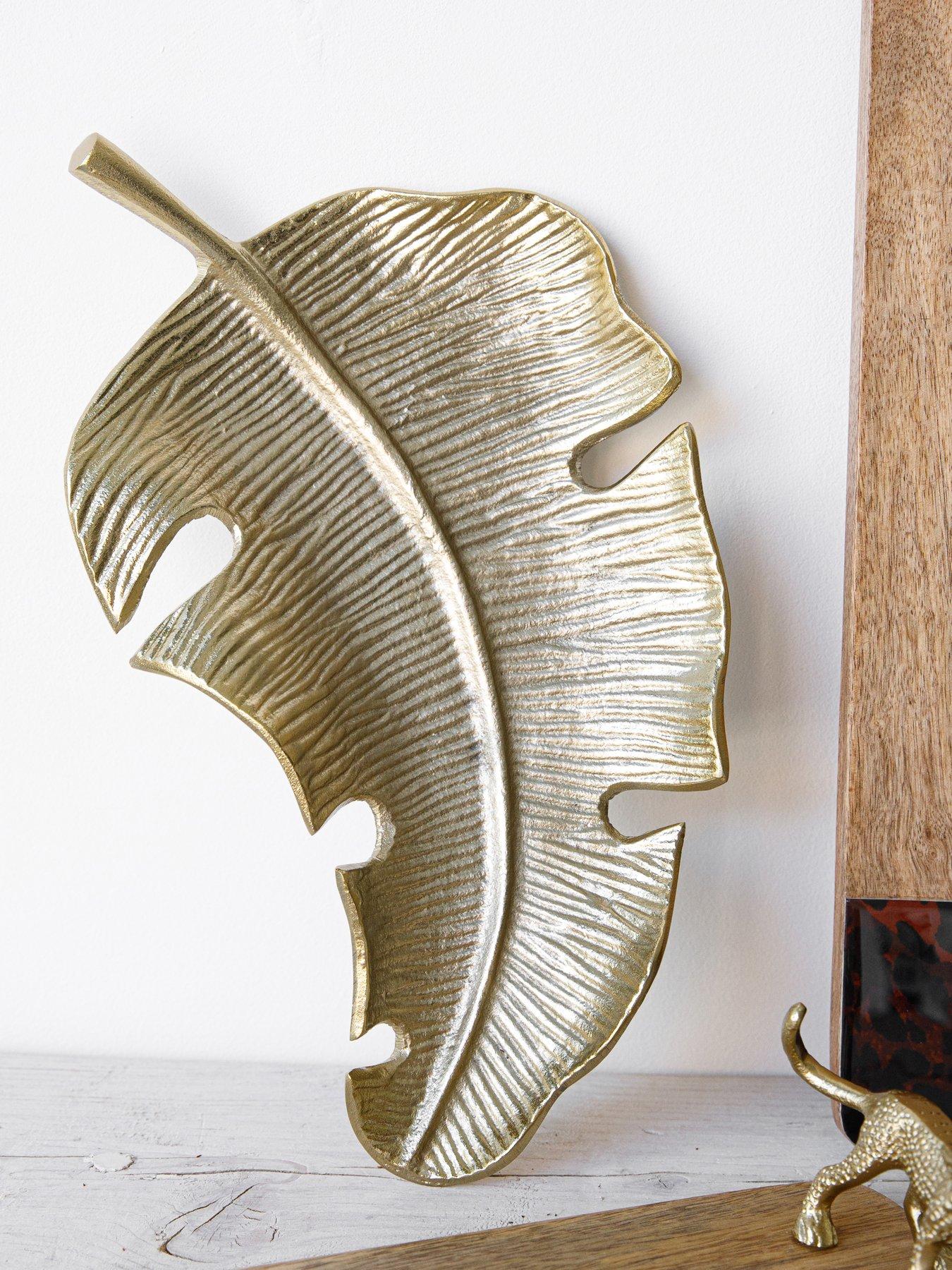 Image 3 of 7 of Artesa Brass Leaf Serving Platter