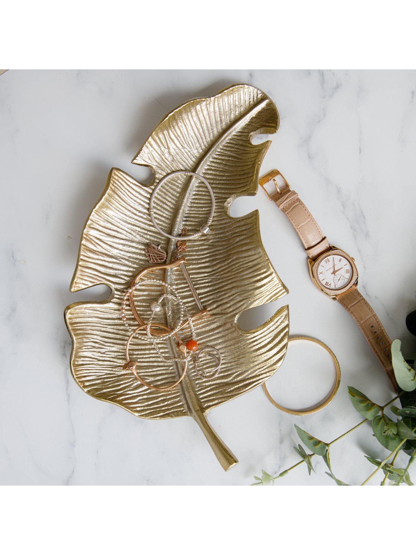 Image 5 of 7 of Artesa Brass Leaf Serving Platter