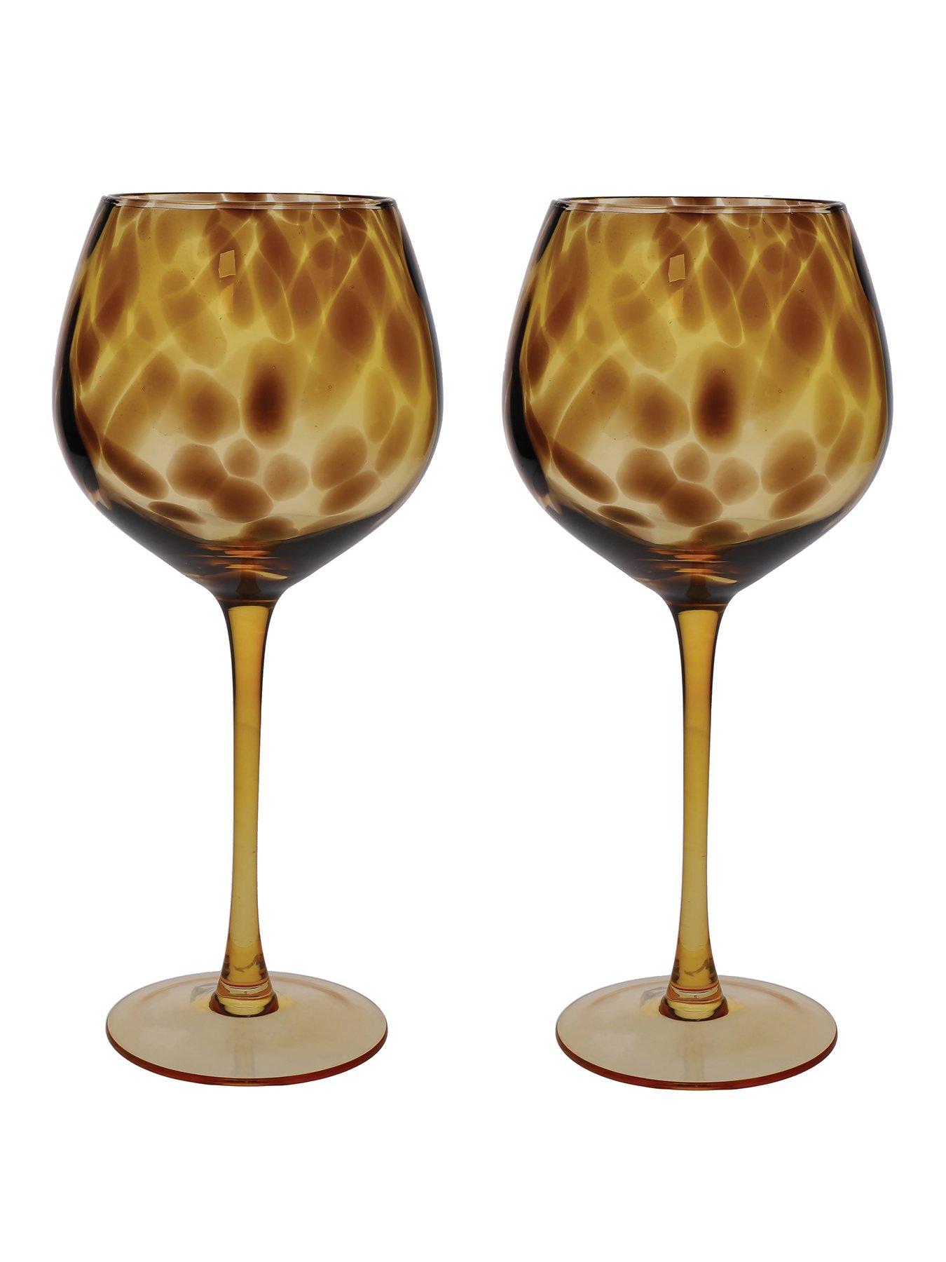 Image 1 of 5 of BarCraft Tortoiseshell Gin Balloon Glasses &ndash; Set of 2