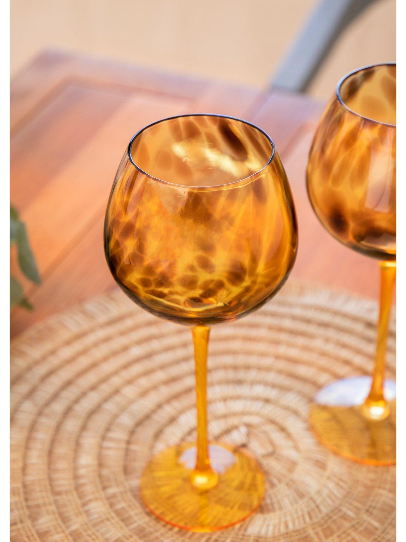 Image 2 of 5 of BarCraft Tortoiseshell Gin Balloon Glasses &ndash; Set of 2