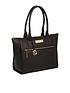  image of pure-luxuries-london-faye-extra-large-zip-top-leather-tote-bag-black