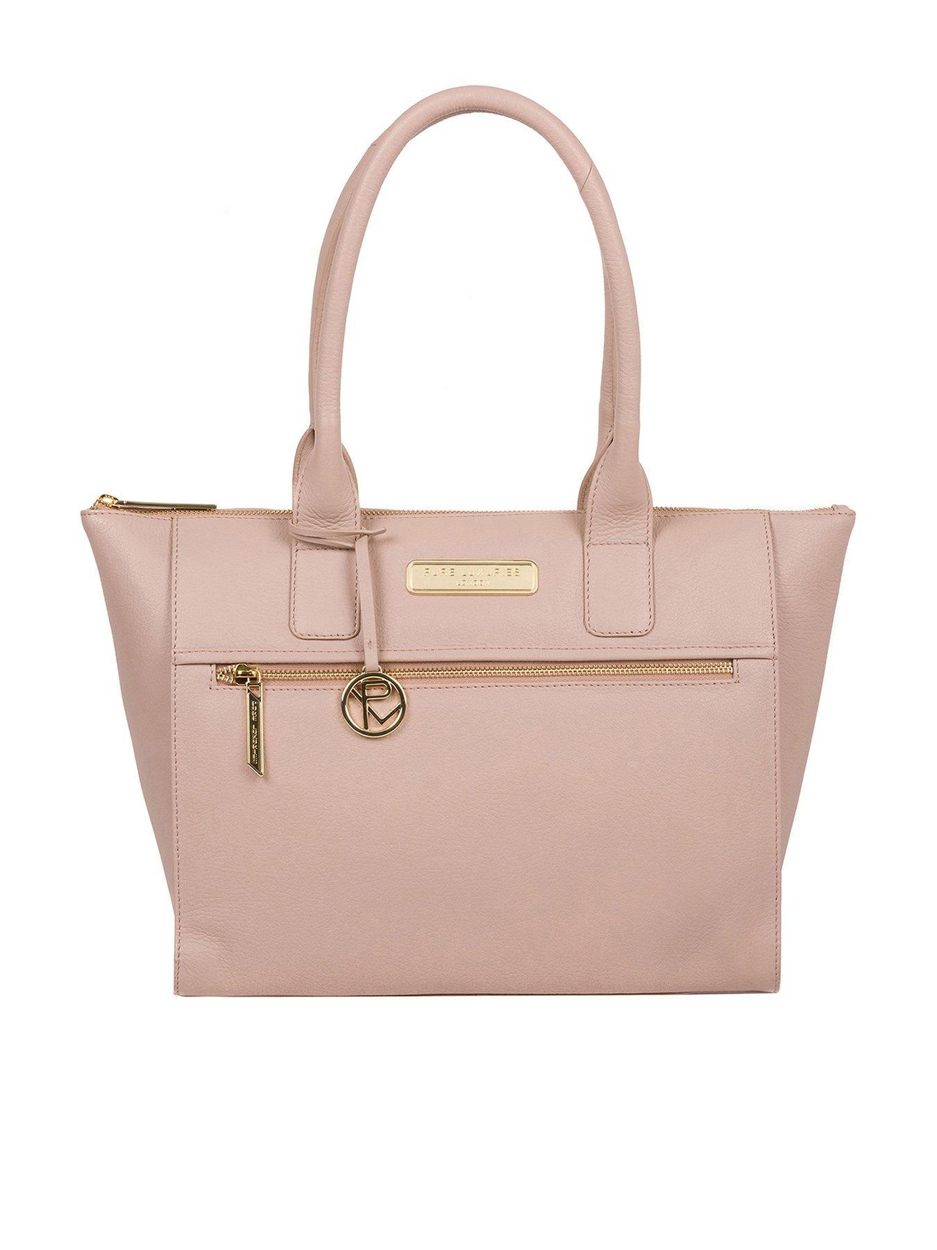 Bags & Purses Faye Zip Top Leather Tote Bag - Pink