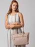  image of pure-luxuries-london-faye-zip-top-leather-tote-bag-pink