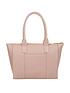  image of pure-luxuries-london-faye-zip-top-leather-tote-bag-pink
