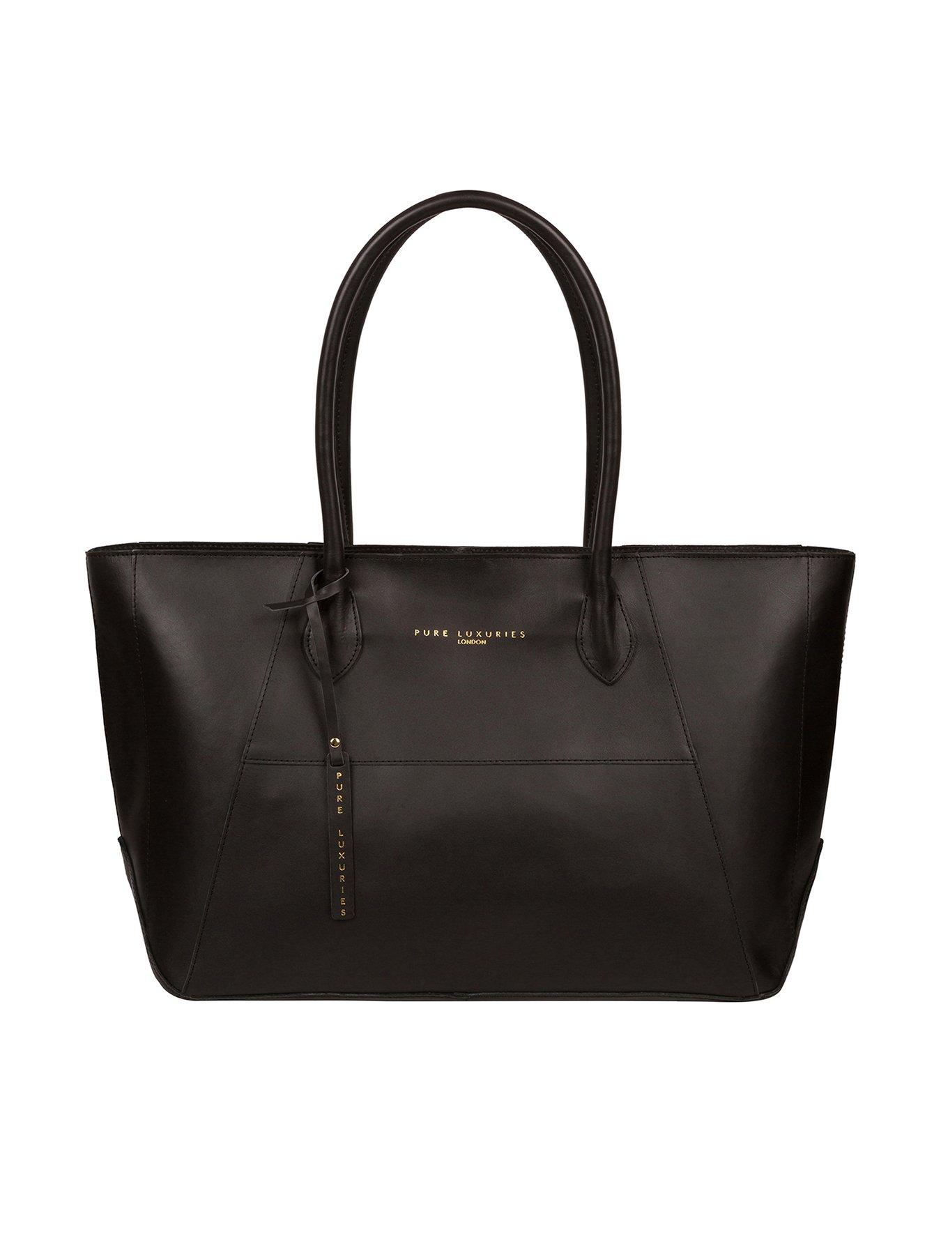  Exclusive Storrington Large Zip Top Leather Tote Bag - Black