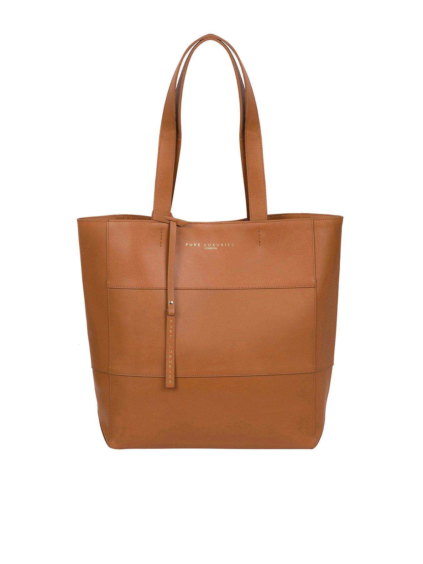 Women Exclusive Ashurst Large Open Top Leather Tote Bag - Tan